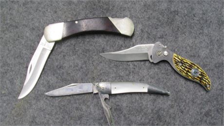 Collectible Pocket Knife Trio