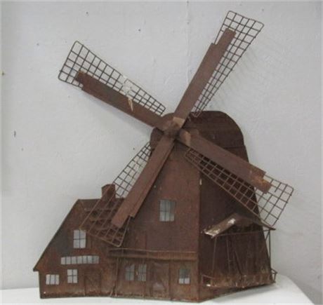 Metal Windmill Wall Hanger