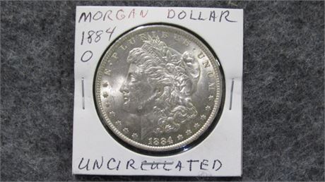 1884 O Morgan Silver Dollar