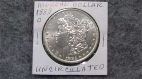 1883 O Morgan Silver Dollar