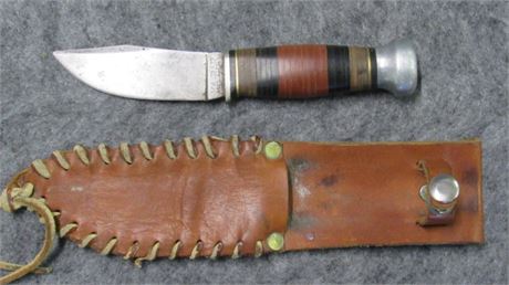 Vintage Ka-Bar Hunting Knife with Sheath