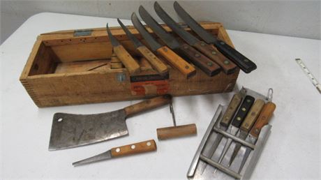 Complete Butcher Cutlery Set with Case