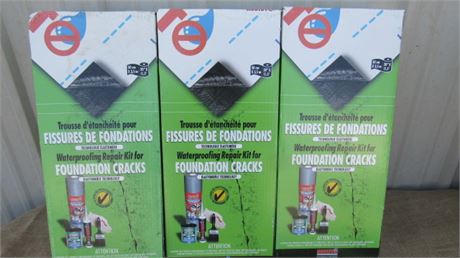 Three Foundation Crack Sealer  Kits