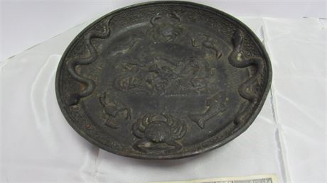 Antique Siamese Bronze Plate