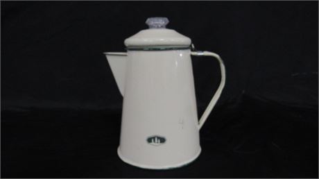 Vintage Enamel Coffee Pot