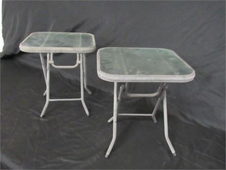 Pair of Folding/Portable Side Tables