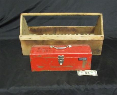 Wood Carry Toolbox & Standard Metal Toolbox