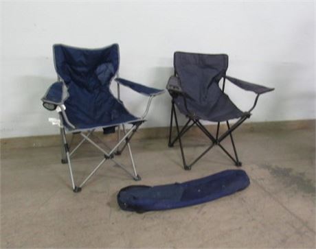 Pair of Outdoor Folding Chairs