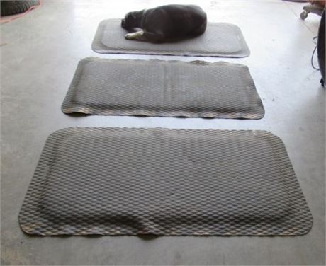 3 Heasvy Duty Rubber Padded Mats...58"x32"