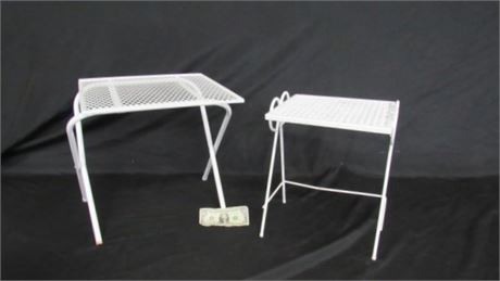 2 Small Metal Outdoor Tables