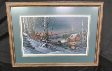 Terry Redlin Nicely Framed & Mattted "Evening with Friends" Print