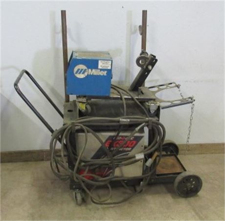 EX 300 Arc Welder & Miller 22 A Wire Feed with Carts & Extras