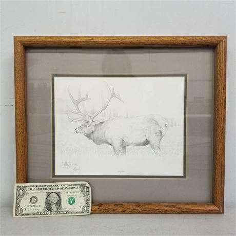 Framed & Matted Scott Kennedy "Wapiti" #302/500 With Certificate of Edition