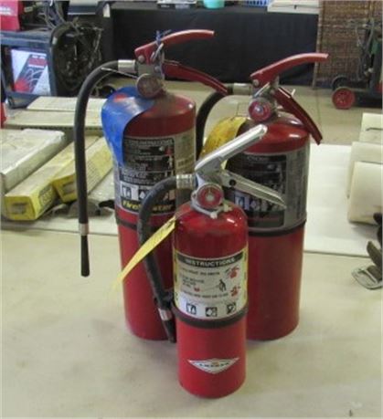 3 Fire Extinguishers w/ Charge #1