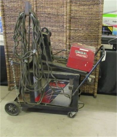 EX 300 Arc Welder & Lincoln LF 72 Wire Feed with Carts & Extras