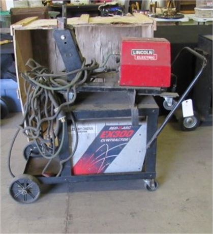 EX 300 Arc Welder & Lincoln LF 72 Wire Feed with Carts & Extras