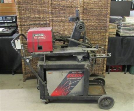 EX 300 Arc Welder & Lincoln LF 72 Wire Feed with Carts & Extras