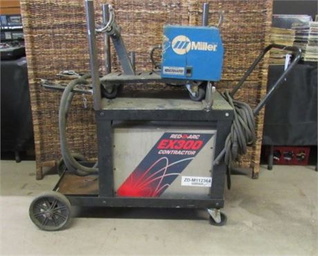 EX 300 Arc Welder & Miller 22 A Wire Feed with Carts & Extras