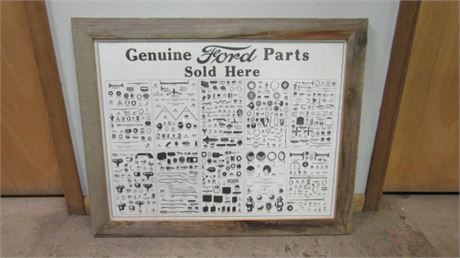 Framed Collectible Ford Art...32"x25"