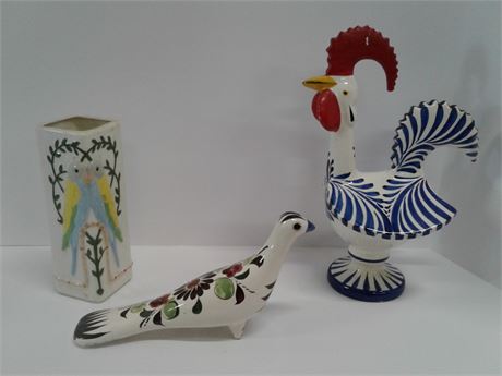 Vintage Bird Vase & Figurines