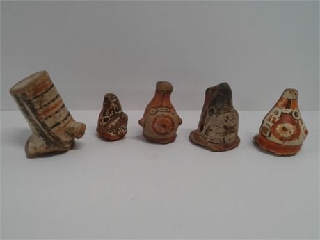 Set of 5 Rattles From Chichicastenango, Guatemala...Possible Artifacts