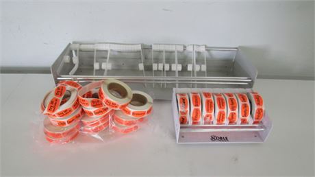 Labeling Stickers & Dispenser for Meat Packaging
