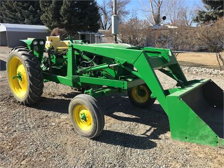 1964 John Deere 2010 Gas Tractor and John Deere Loader..Starts & Runs