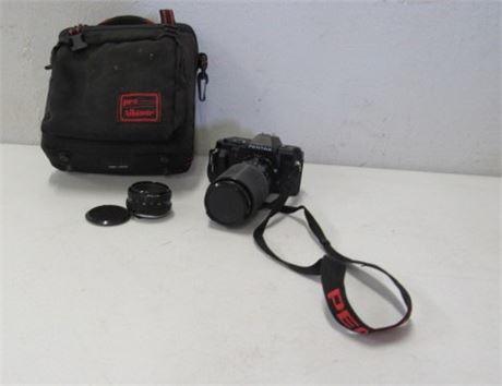 Pentax P3 Camera with 2 Lenses & Bag