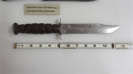 Genuine Case U.S. Marine Combat Knife w/ Sheath