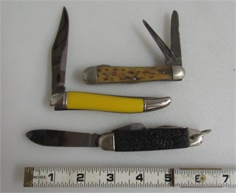 Collectible Folding Knife Trio