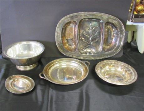 Assorted Collectible Faux Silver Items