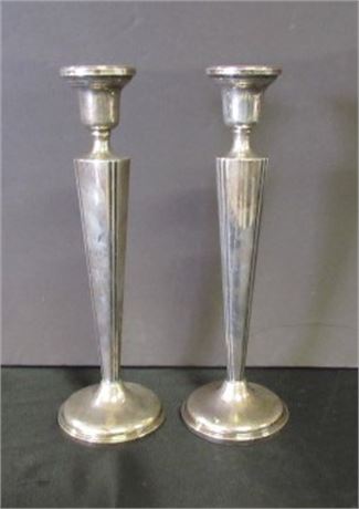 Sterling Silver Candle Holders...10"...29.8oz