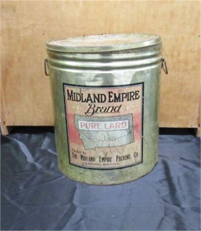 Vintage Lidded Lard Container From Billings t.