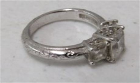 Sterling Silver Tacori Ring with Stone...6sz