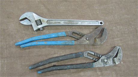 Channel Locks & Adjustable Wrench