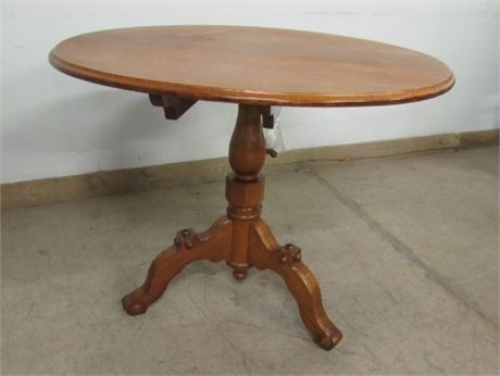 Late 1800s Walnut Tilt Top Table with Cover...36'dia x 24"height