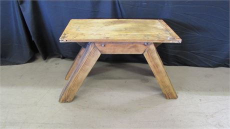 Rough Cut Finished Side Table...28"x16"x19" Needs Edge Repair