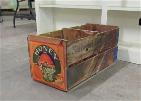 Collectible Wood Sunkist Orange Crate