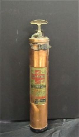 Antique Copper Fire Extinguisher