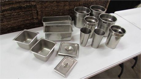 Assorted Stainless Round & Square Containers