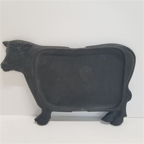 Vintage Cast Iron Cow Sizzle Plate