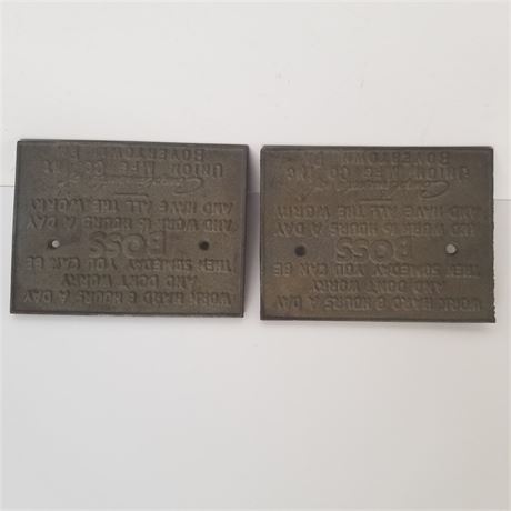 Vintage "Boss" Cast Iron Plates