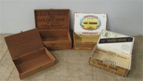 Four Cigar Boxes