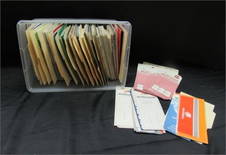 Lots of Vintage Collectible Airline Ticket Jackets