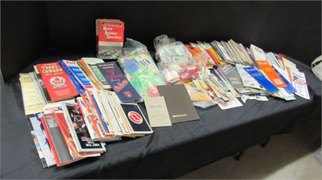 Miscellaneous Collectable Vintage Airline Brochures, Timetables, etc.