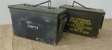 Two Empty Ammo Cases