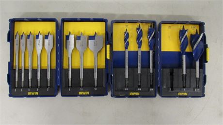 Two Irwin Drill Bit Kits (missing 7/8" twist bit)