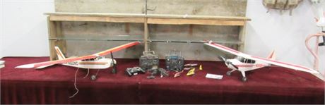 Pair of RC Airplanes and a Pair of Mini RC Helicopters