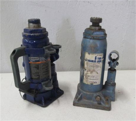 Pair of Bottle Jacks - no Handles