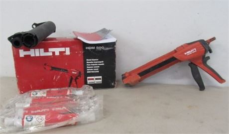 Hilti Two Part Epoxy and HDM500 Dispenser Gun